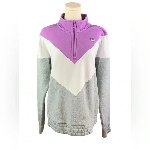 Fila Purple,‎ White, & Gray Quarter Zip (Size XL) - Picture 1 of 3
